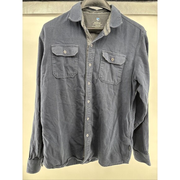Kuhl Shirt Mens Medium Blue Double Cloth Outdoor Hiking Base Layer. EUC - Picture 7 of 9